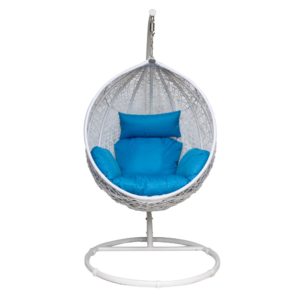 Фото-Подвесное плетеное кресло "Paradiso" KM-0031 medium blue