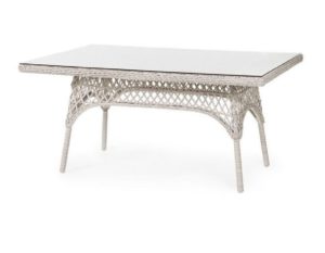 Плетеный стол «Beatrice white» 150 см