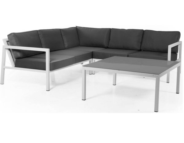 Комплект мебели из алюминия "Belfort" с угловым диваном