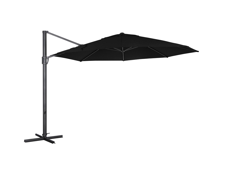 Садовый зонт "Fiesole", цвет антрацит/черный