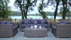 Allegro natur & grey set 2 комплект мебели плетеный