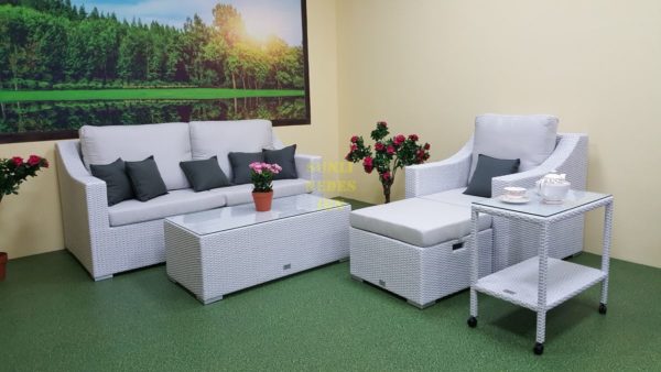 Фото-Pegas Lounge set white плетеная мебель