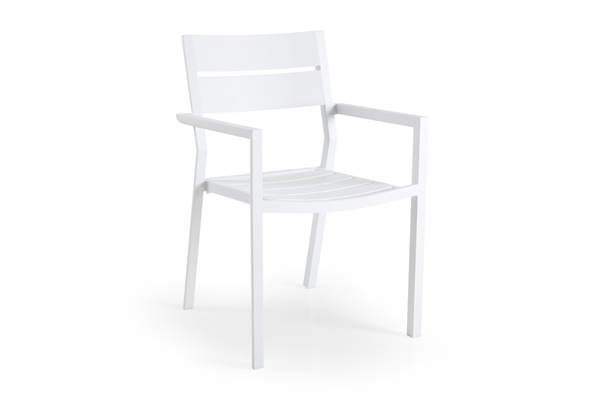 Фото-Кресло садовое алюминиевое "Delia" белый Brafab