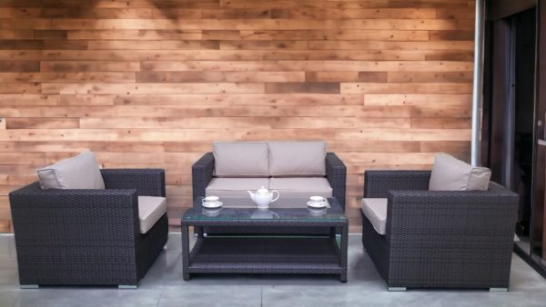 Louisiana lounge brown мебель плетеная с двухместным диваном