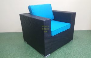 Mega black кресло из искусственного ротанга