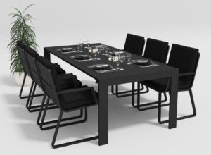 Садовая мебель из алюминия Malia 220 model 2 black