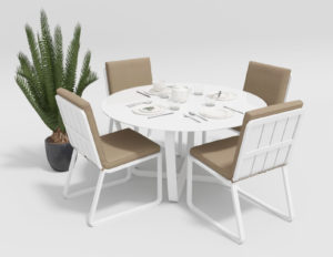 Алюминиевая мебель Primavera model 1 white beige фото