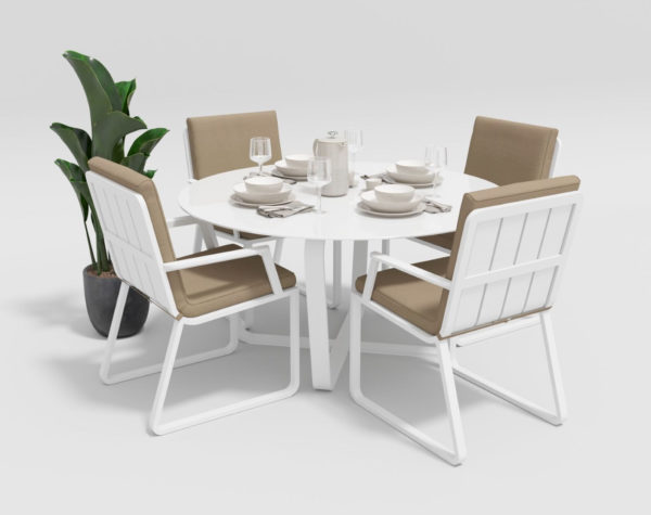 Мебель из алюминия Primavera model 2 white beige | Domrotanga