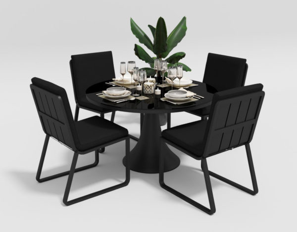 Садовая мебель алюминиевая Voglie Round carbon black