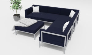 Современная садовая мебель Serenita silver dark blue