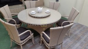 Плетеная мебель столовая "Era" dining beige| Domrotanga.ru