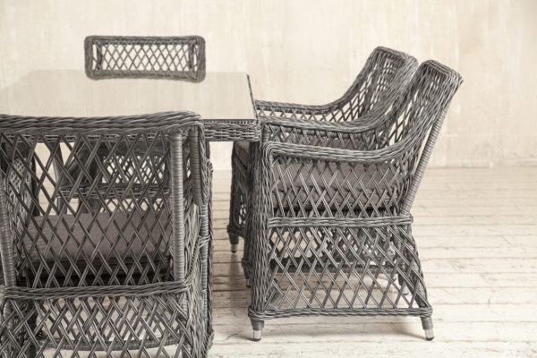 Плетеная мебель обеденная "Arizona" dining retro grey