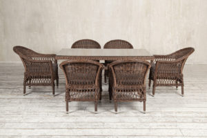 Плетеная мебель "Glory" 160 dining retro brown | Domrotanga