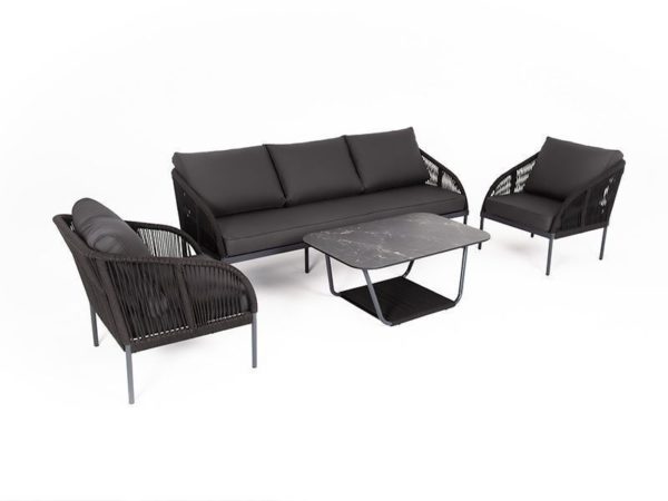Canas мебель из роупа 5-местная лаунж зона, цвет темно-серый